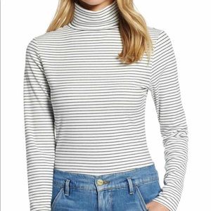 Halogen striped ribbed turtleneck size XXL NWT